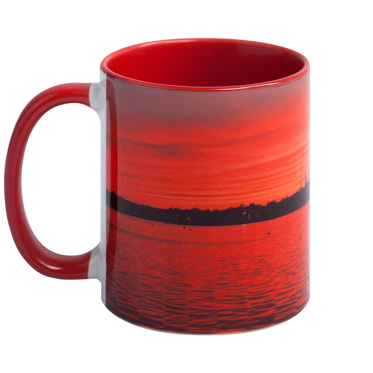 Кружка Promo Plus для сублимационной печати, красная с логотипом