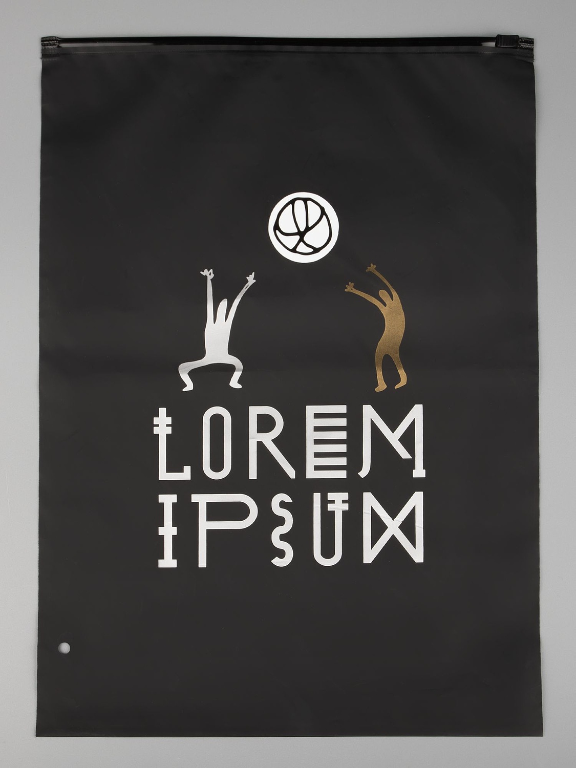 Пакет Zip Lock, S, черный с логотипом