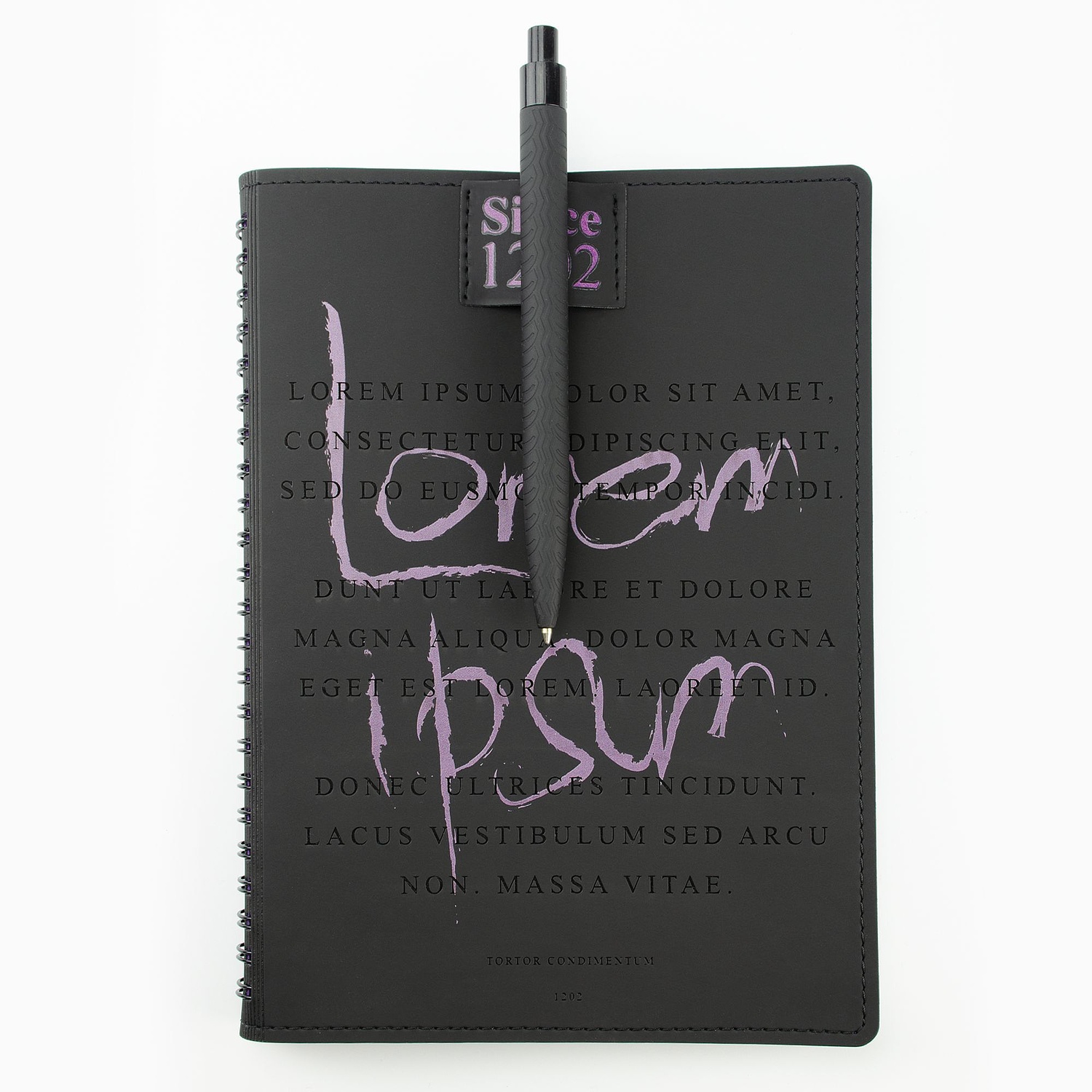 Ежедневник Spring Shall, недатированный, черный с серым с логотипом