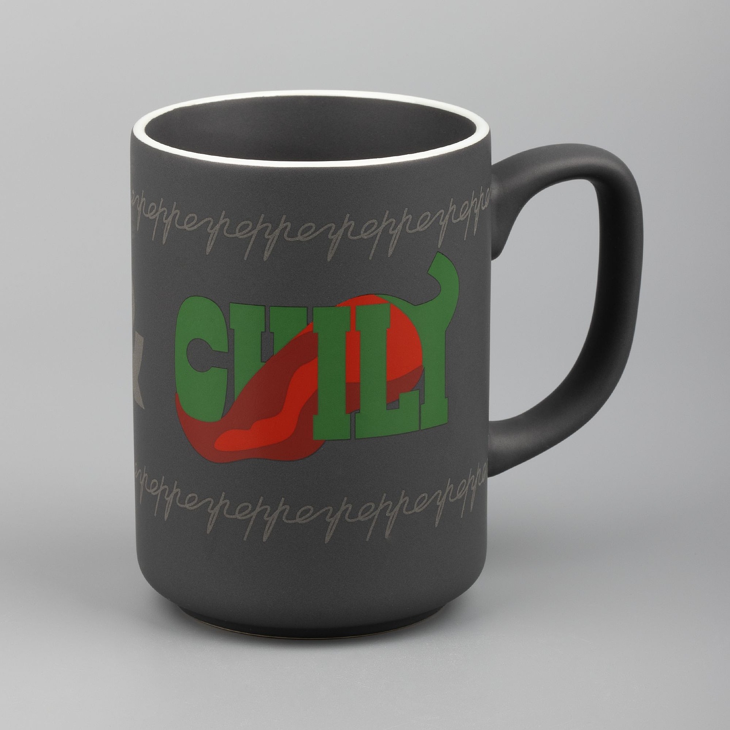 Кружка Mugful, темно-серая (графитовая) с логотипом