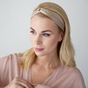 Повязка для волос Essential, бежевая с логотипом