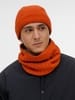 Шапка ComFleece, темно-оранжевая (кирпичная) с логотипом