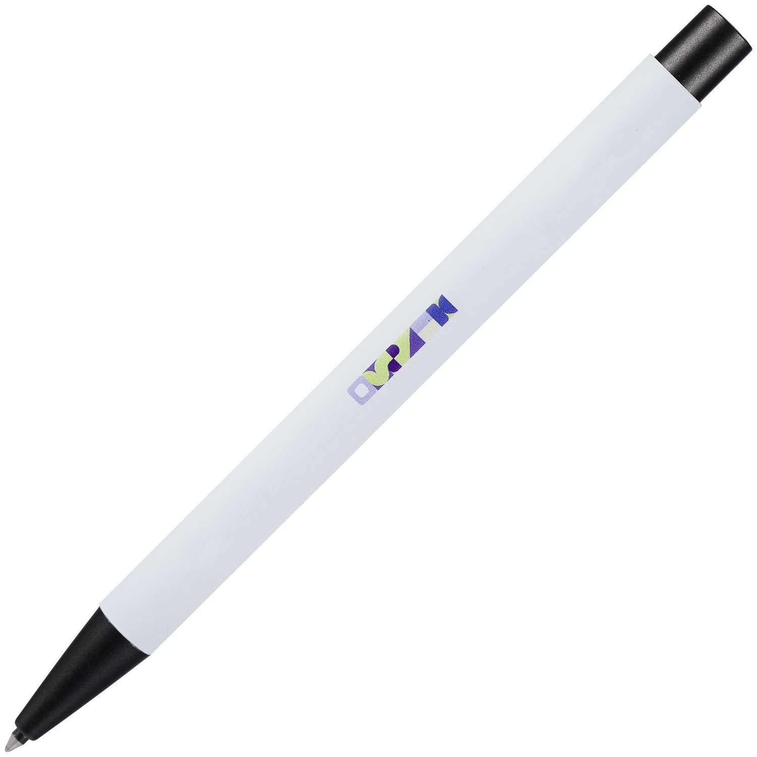 Ручка шариковая Atento Soft Touch, белая с логотипом