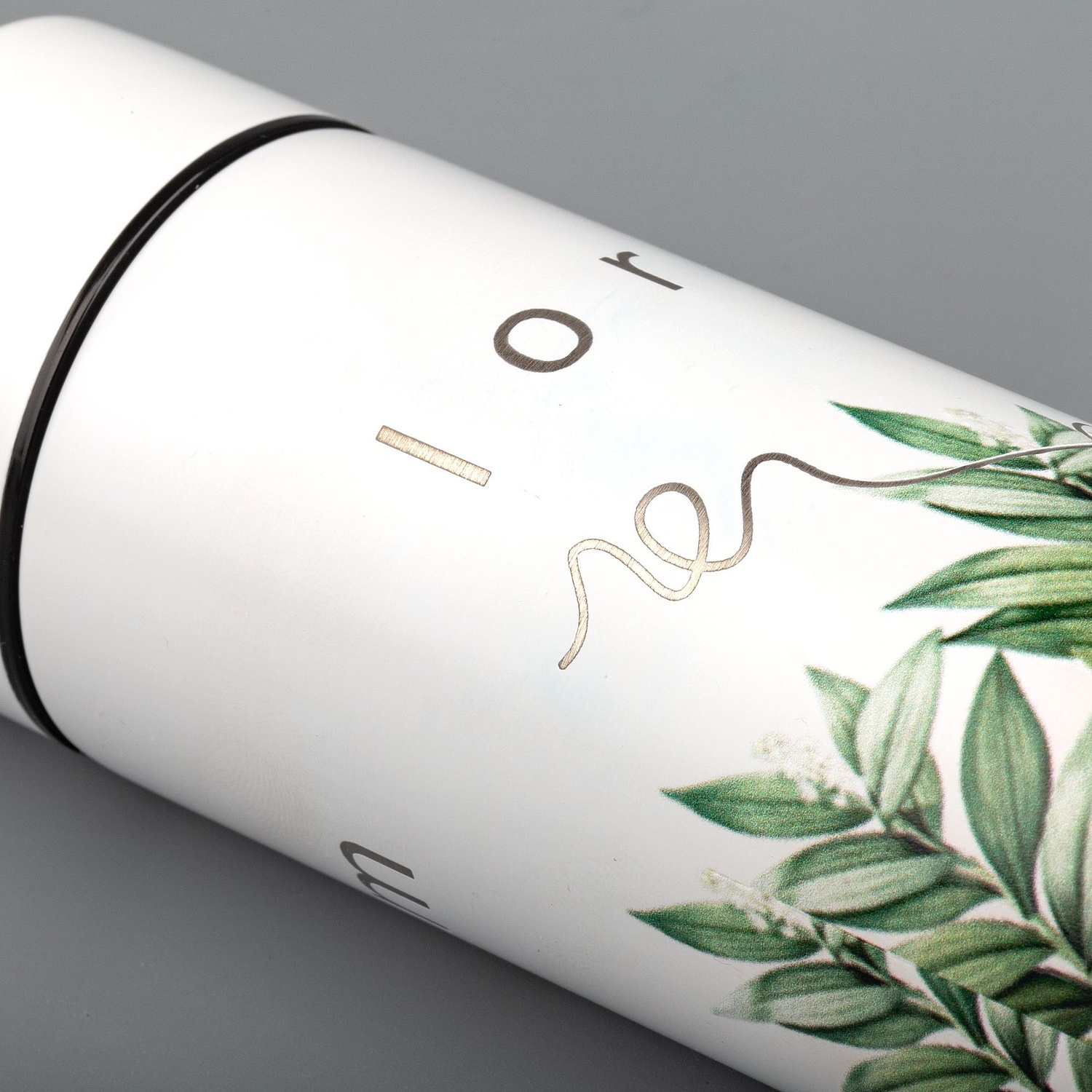 Термобутылка Metropolis, белая с логотипом