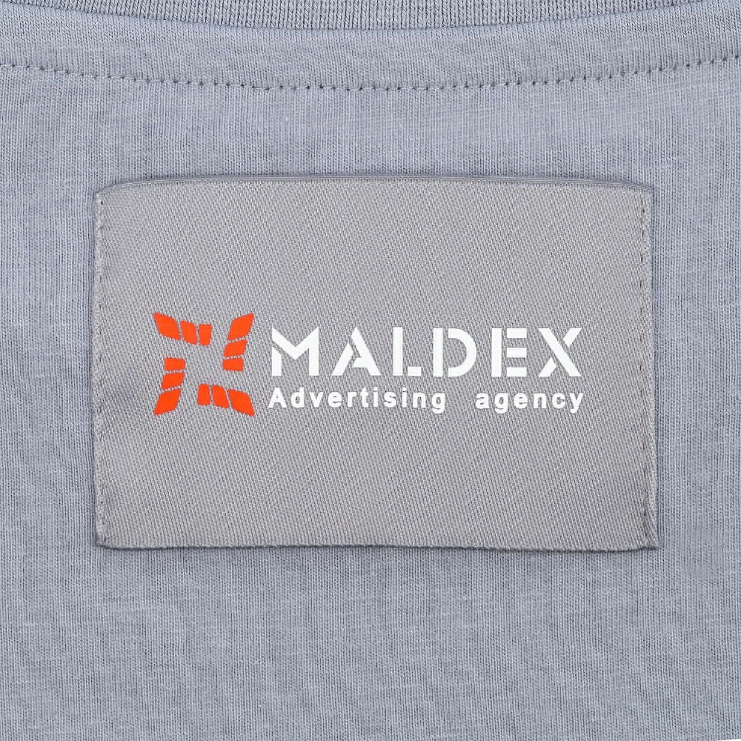 Лейбл тканевый Epsilon, XL, серый с логотипом