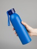 Бутылка для воды Brooke, матовая синяя с логотипом
