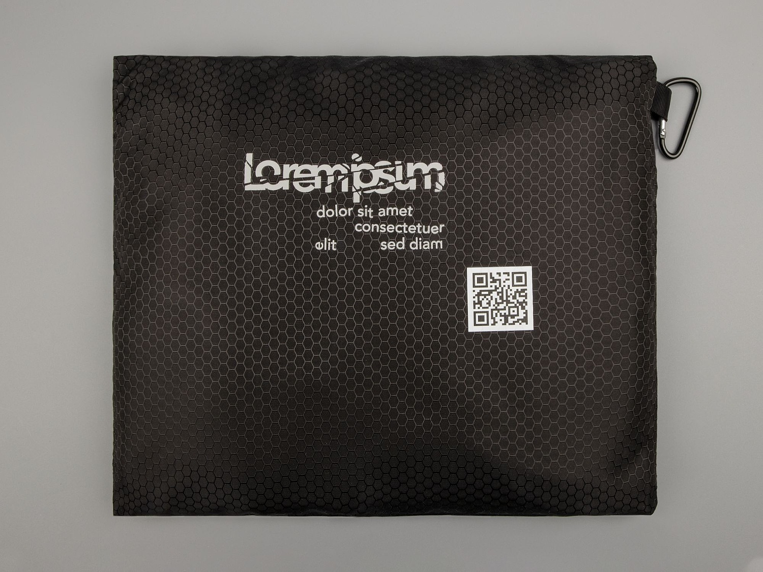 Полотенце спортивное Hard Work, серое с логотипом