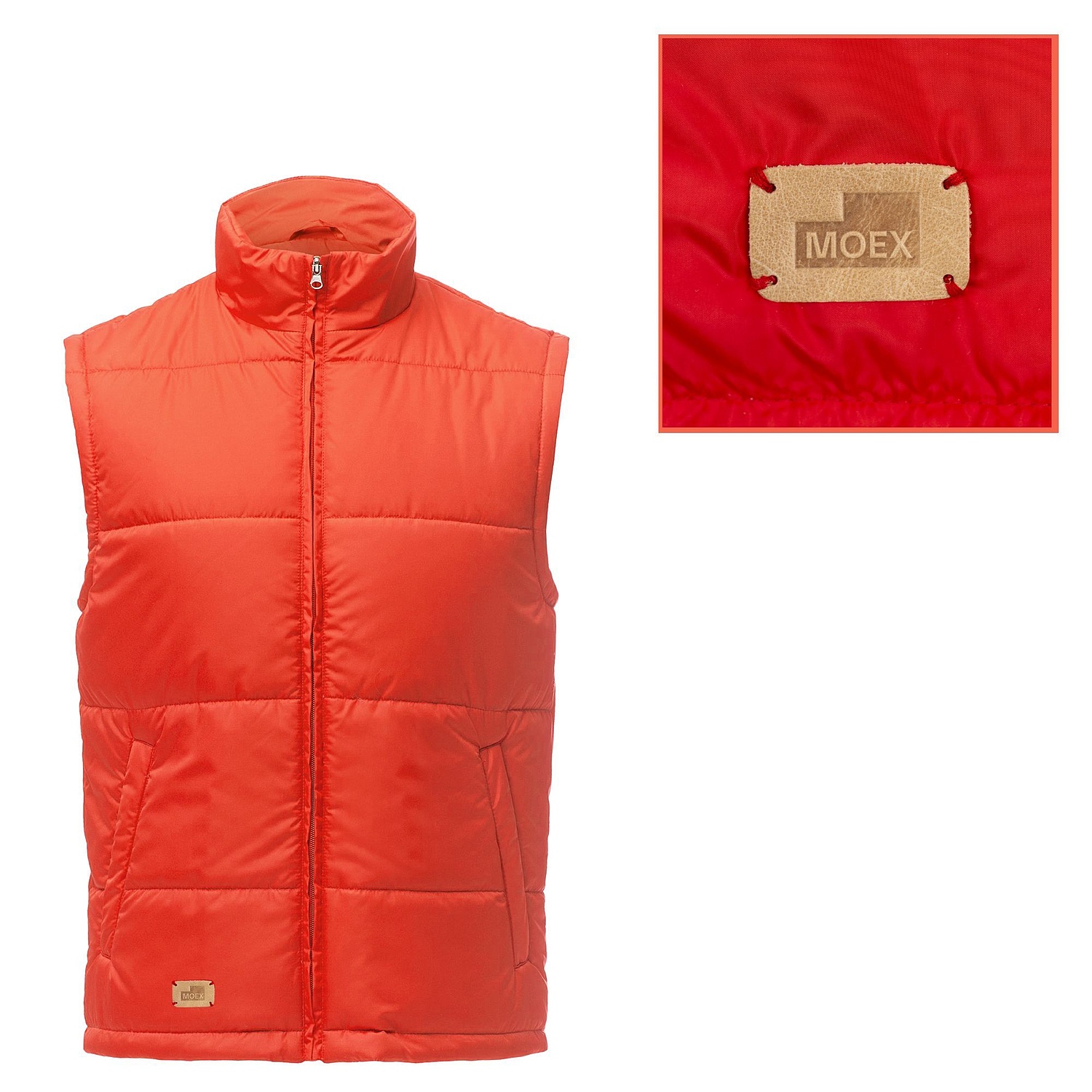 Лейбл кожаный Beta, S, бежевый с логотипом