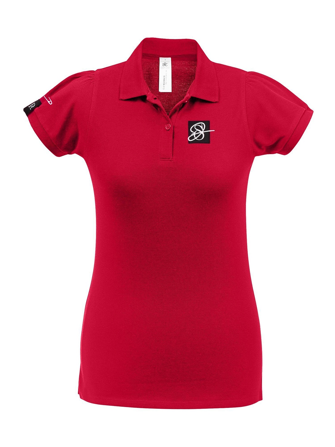 Рубашка поло женская Heavymill красная с логотипом