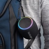 Водонепроницаемая колонка с подсветкой CityWave Pro, черная с логотипом