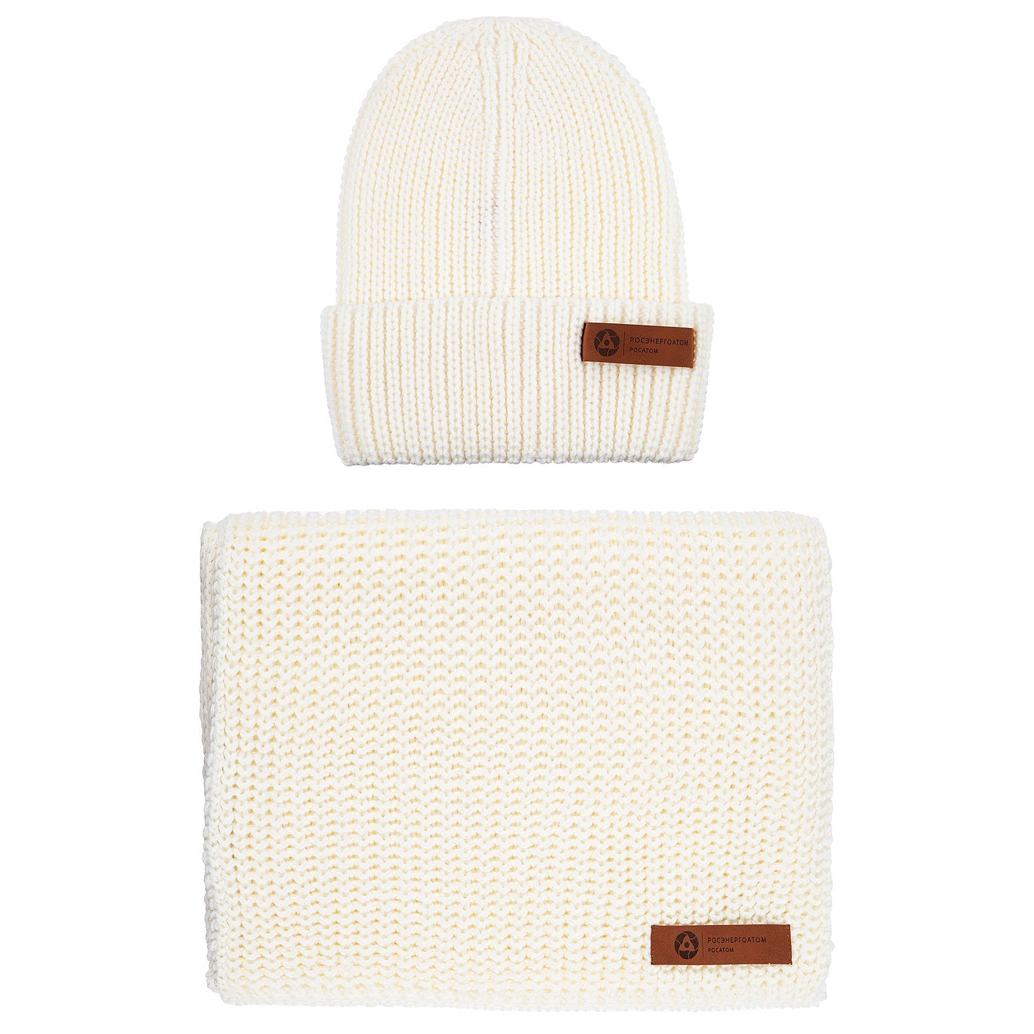 Шарф Nordkyn, молочно-белый с логотипом