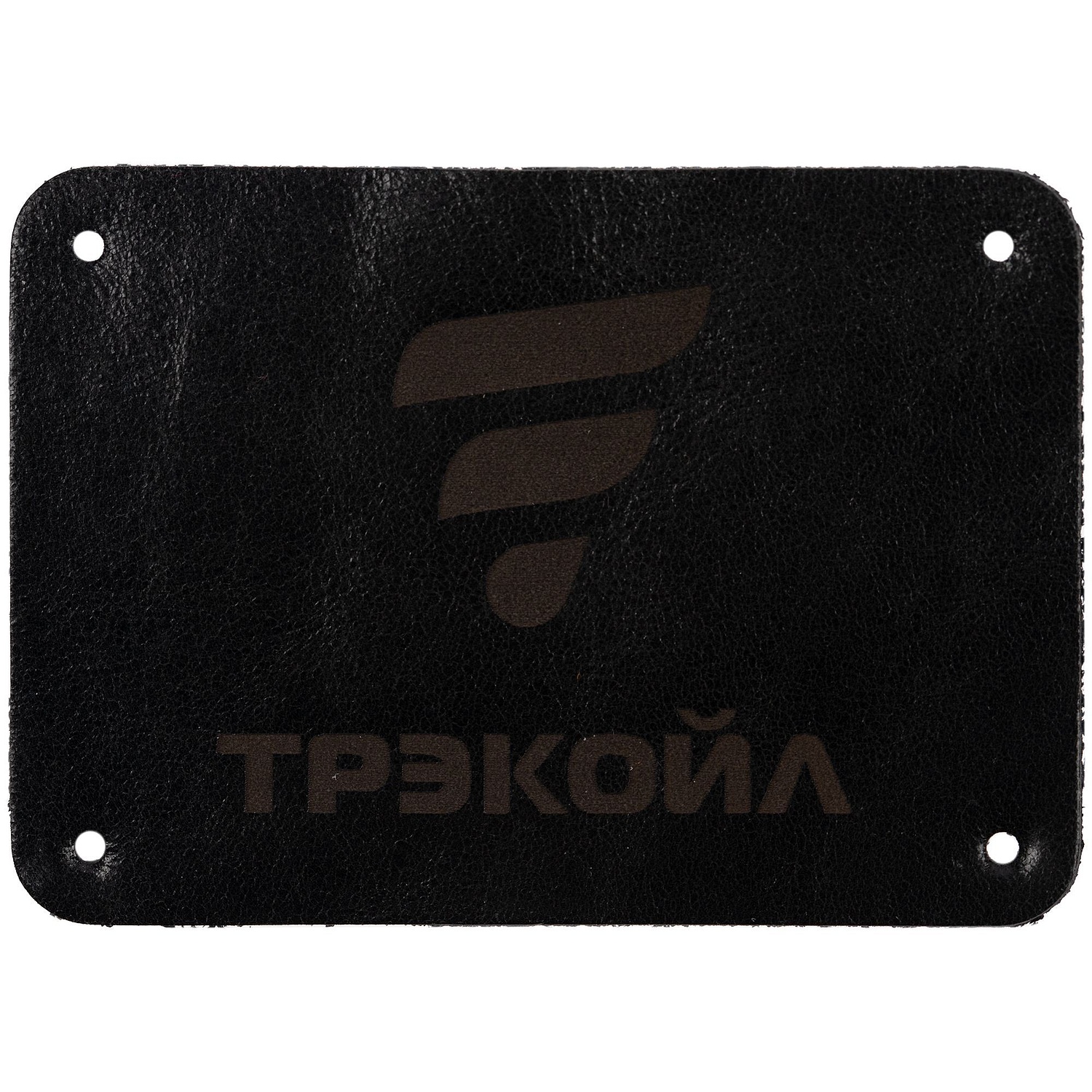 Лейбл кожаный Beta, XL, черный с логотипом