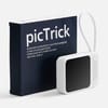 Внешний аккумулятор с пиксельным дисплеем picTrick 10000 мАч, белый с логотипом