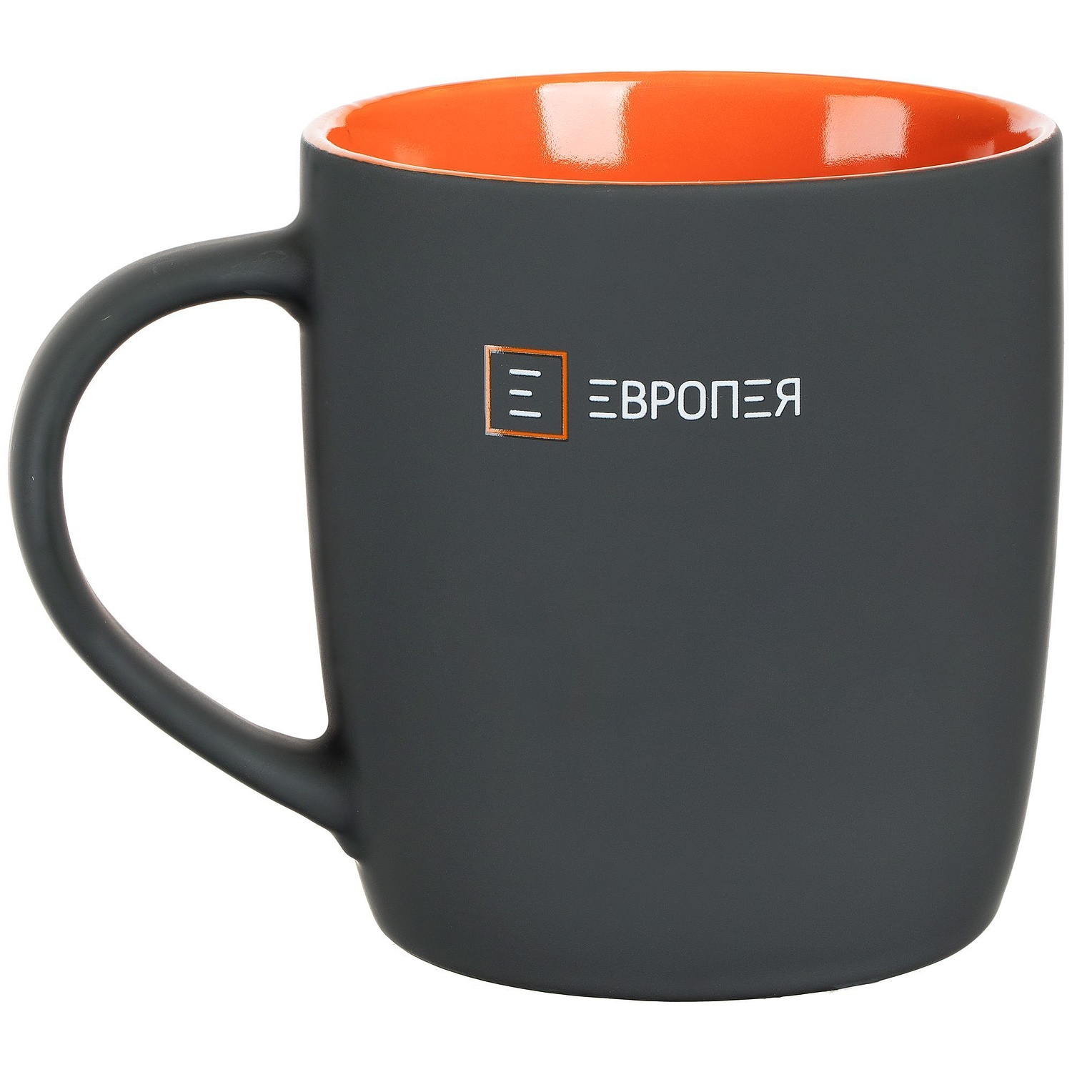 Кружка Surprise Touch с покрытием софт-тач, оранжевая с логотипом