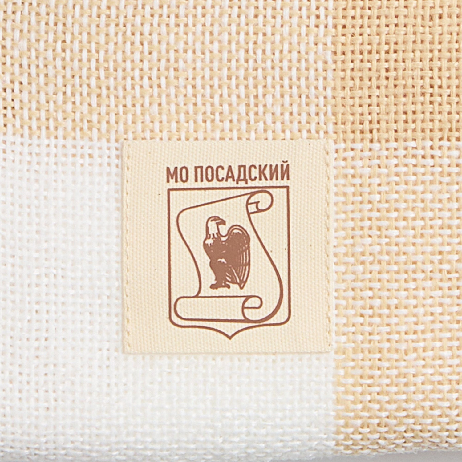 Лейбл хлопковый Doni, L, неокрашенный с логотипом