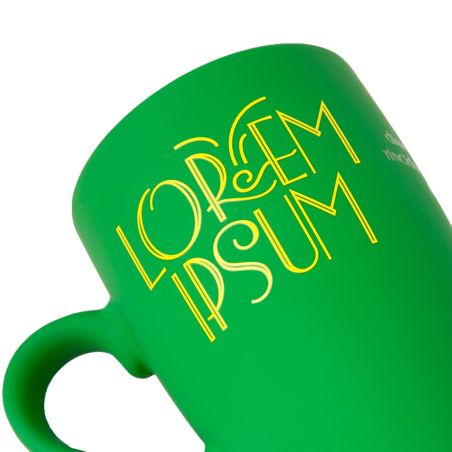 Кружка Good Morning с покрытием софт-тач, зеленая с логотипом