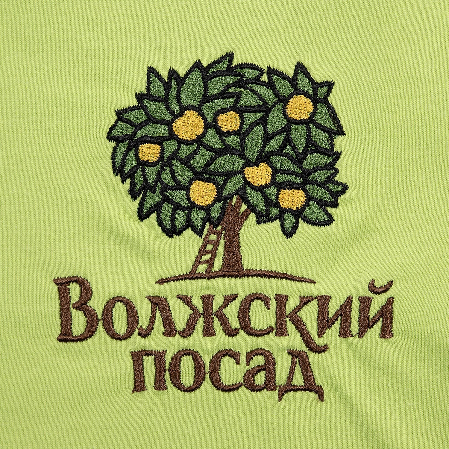 Футболка женская Imperial Women 190, зеленое яблоко с логотипом
