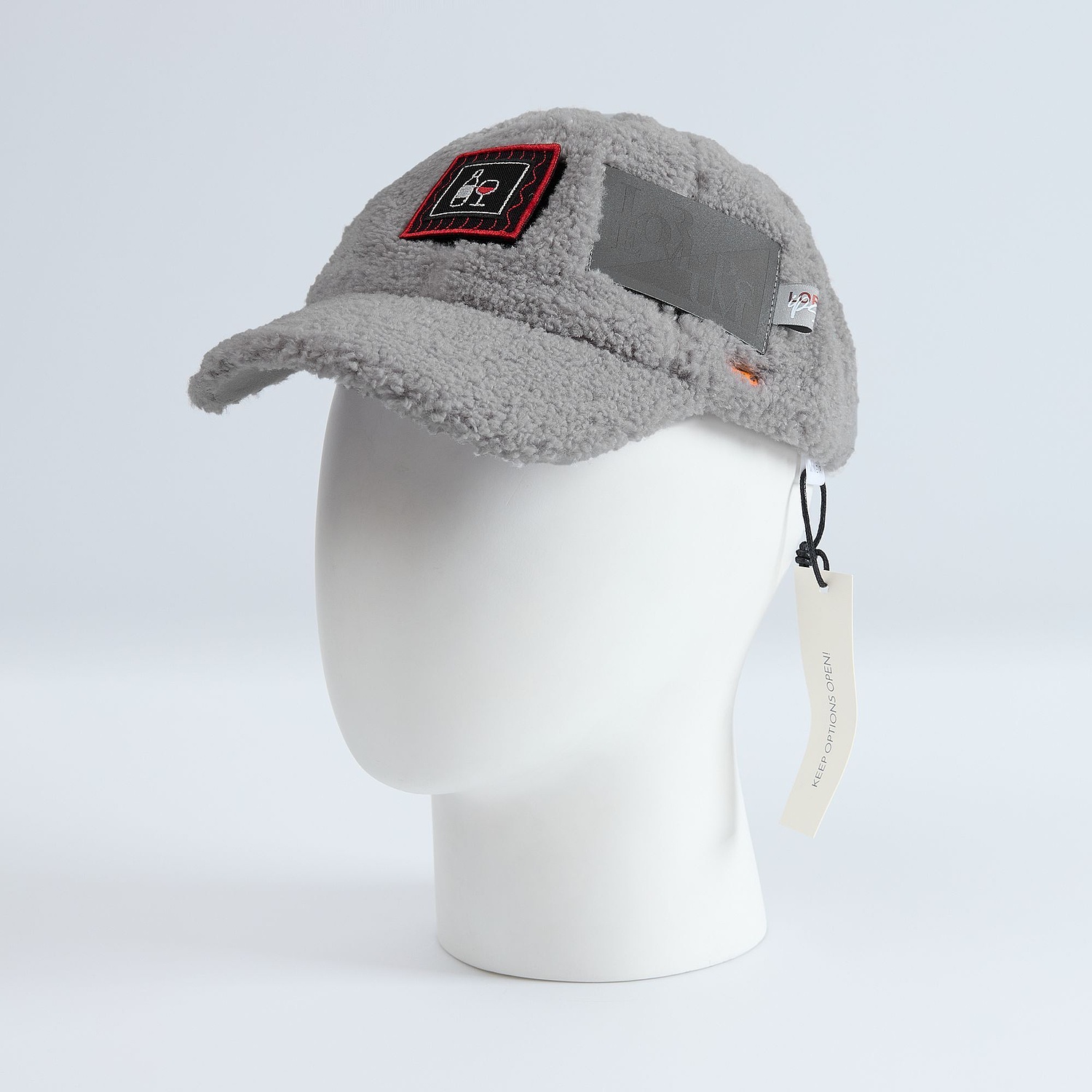 Бейсболка Oblako, утепленная, молочно-белая