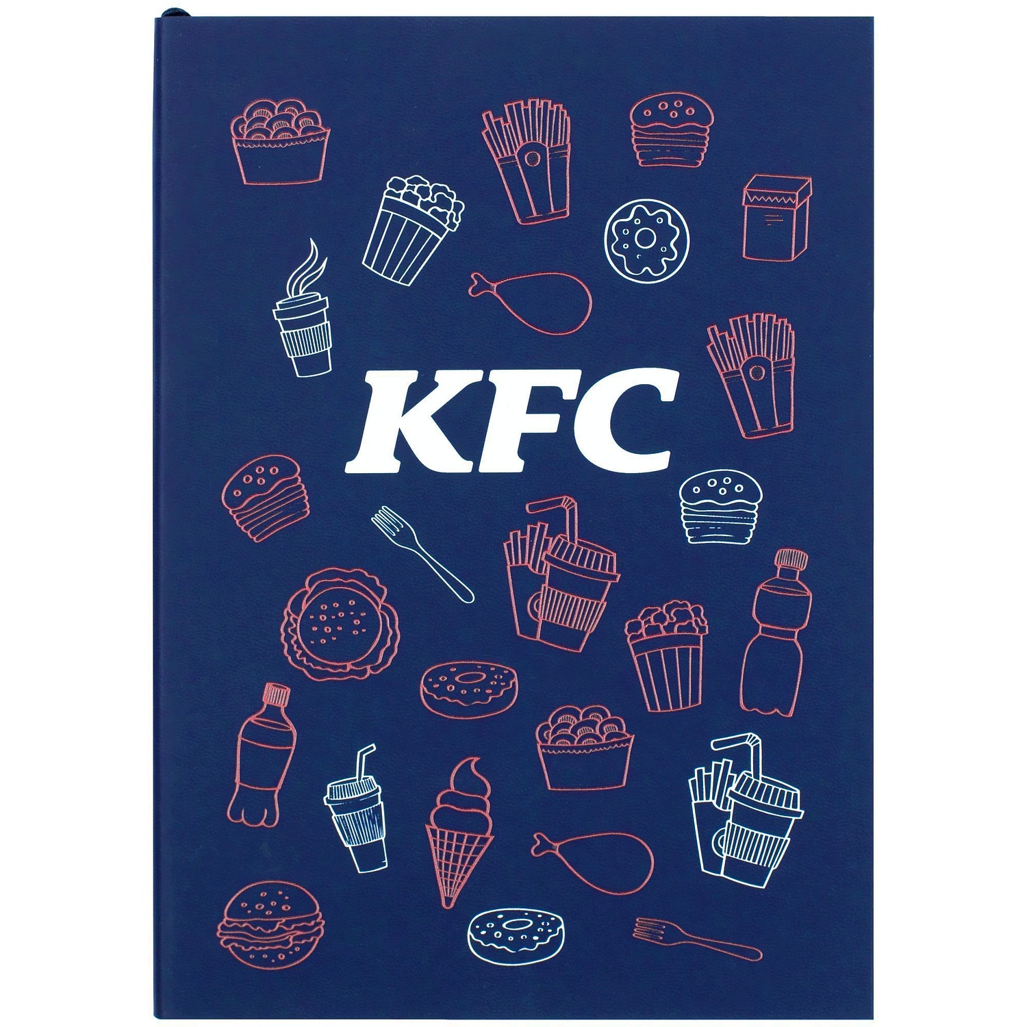 Ежедневник Flat Maxi, недатированный, синий с логотипом