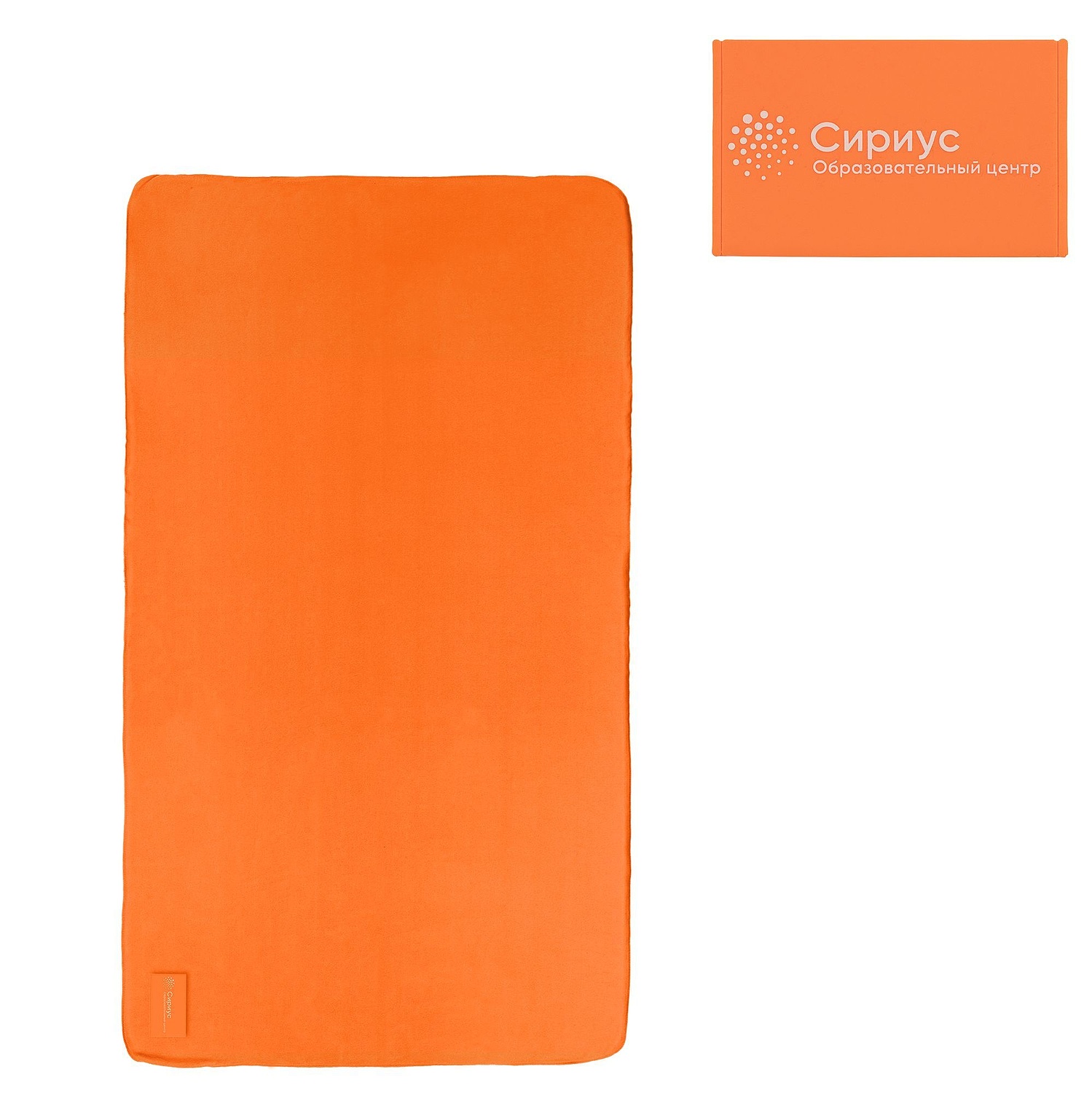 Лейбл из ПВХ Dzeta, ХL, оранжевый неон с логотипом