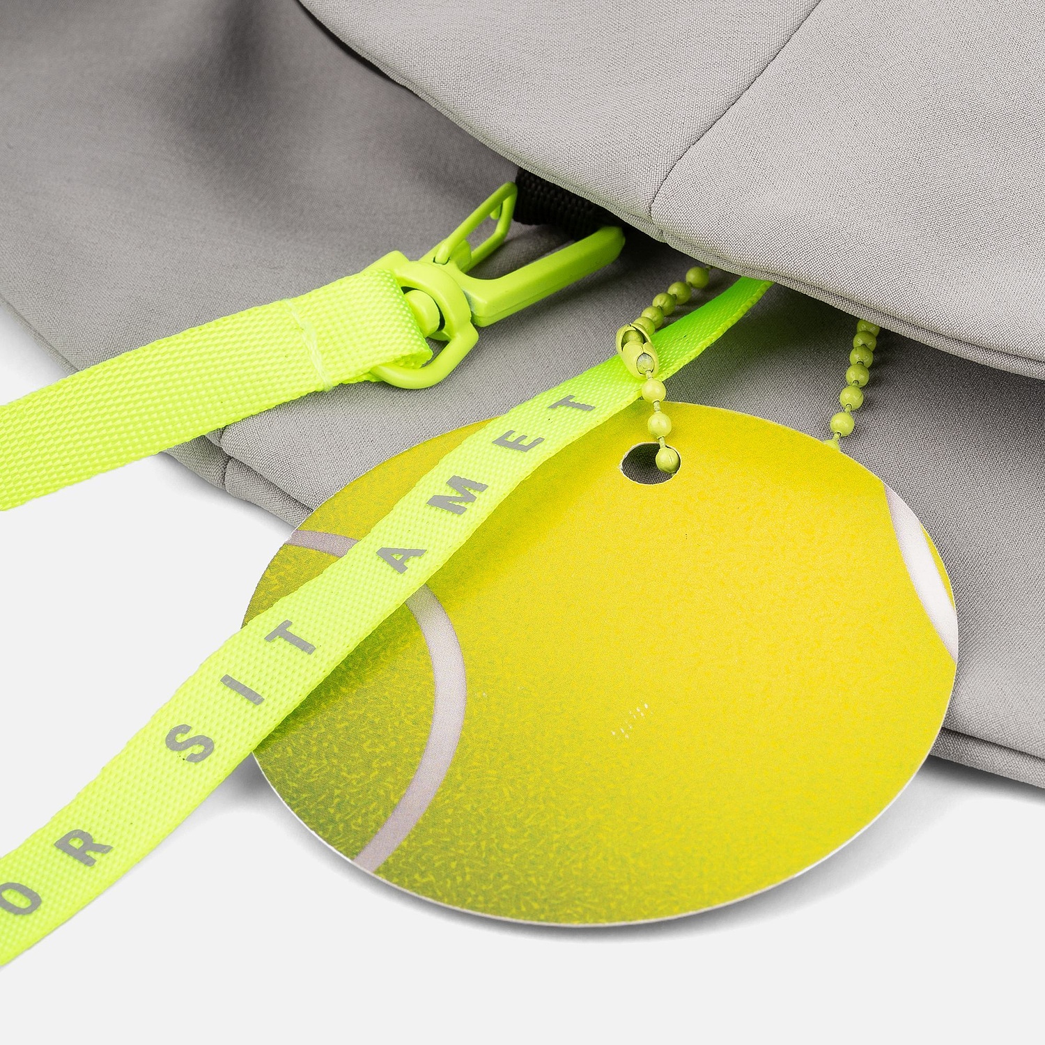 Застежка-карабин Snap Hook, S, желтый неон с логотипом