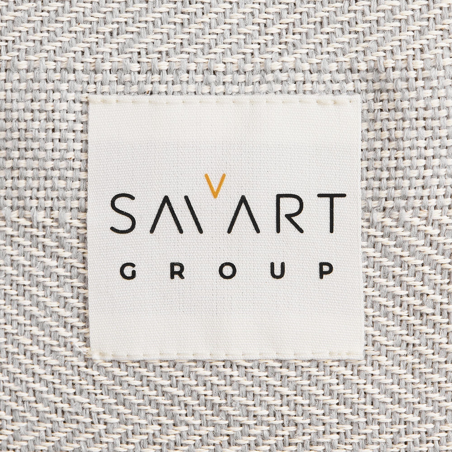 Лейбл хлопковый Doni, L, беленый с логотипом