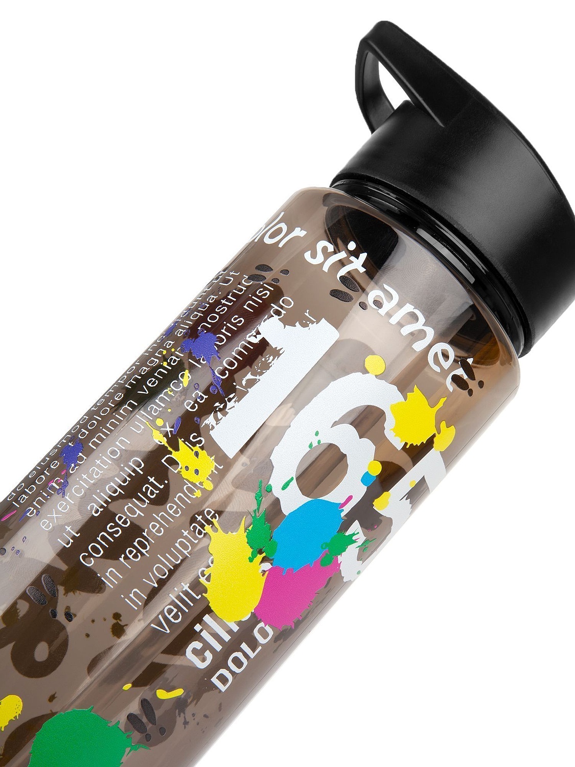 Бутылка для воды Holo, черная с логотипом