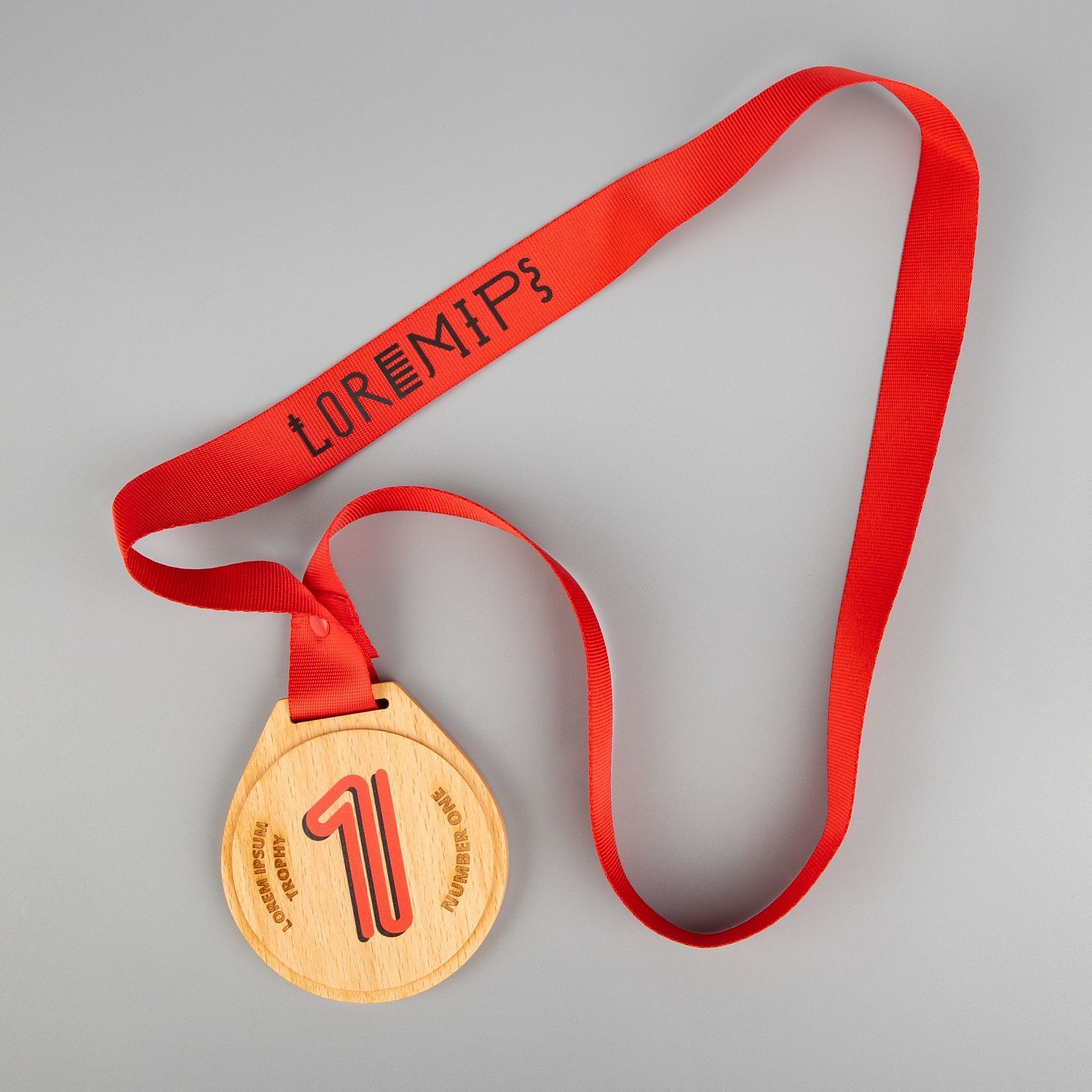 Стропа текстильная Fune 25 M, красная, 90 см с логотипом