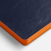 Ежедневник Doppio, недатированный, синий с оранжевым с логотипом