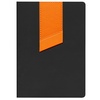 Ежедневник Bookmark, недатированный, черный с оранжевым с логотипом