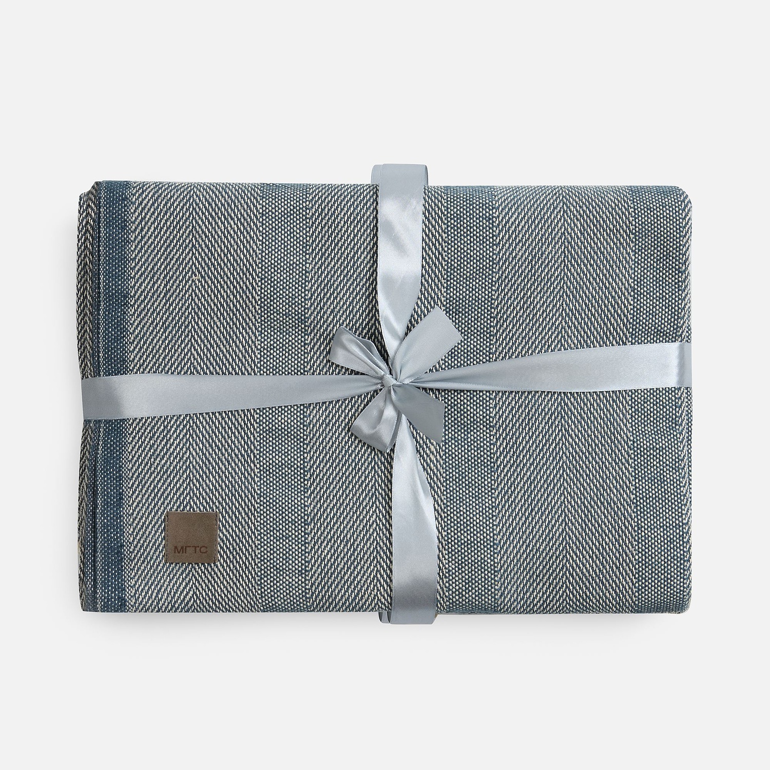 Плед «Сенеж», серо-синий