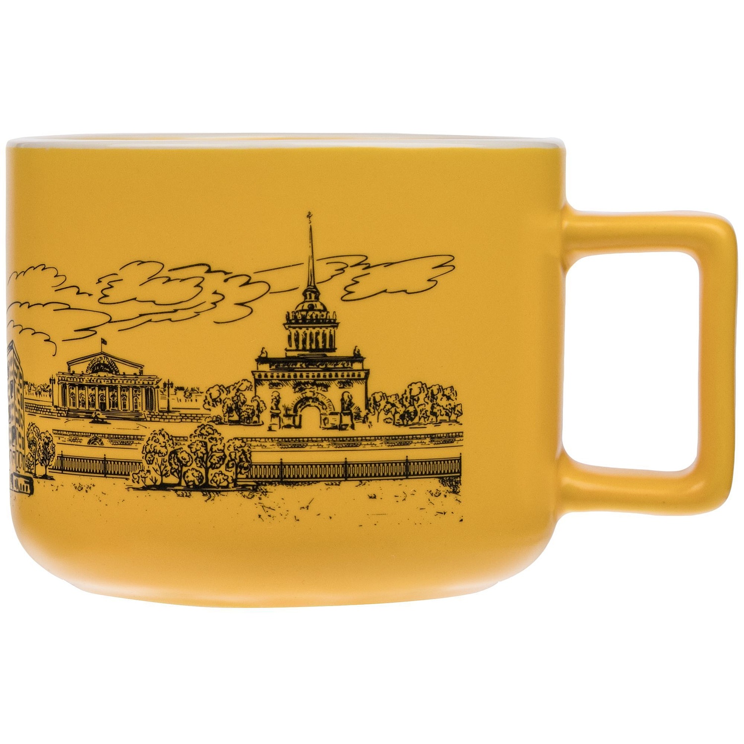 Чашка Fusion, желтая с логотипом