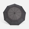 Складной зонт Dome Double с двойным куполом, серый с логотипом