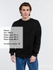 Свитшот оверсайз унисекс True Self, черный с логотипом