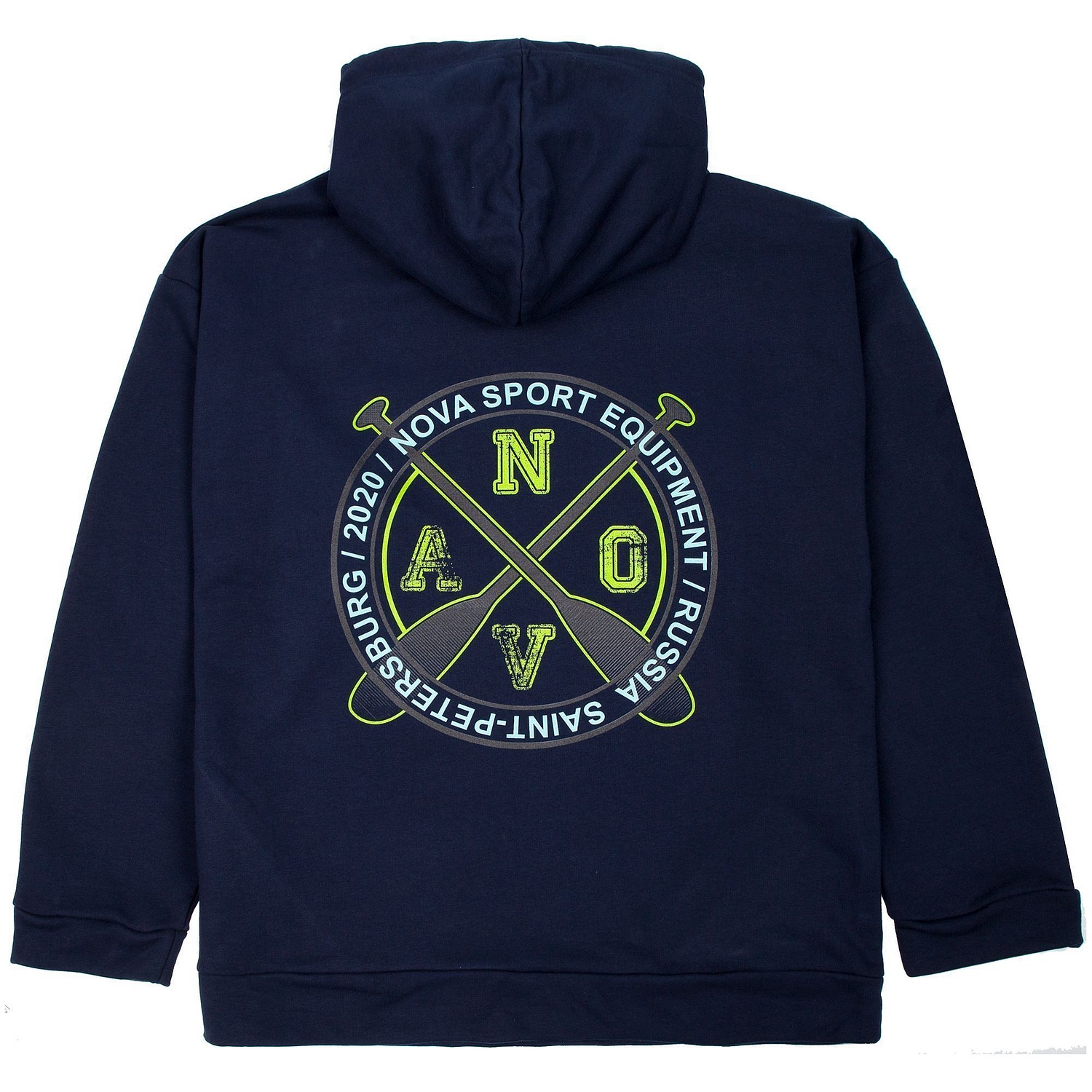 Худи унисекс оверсайз Seamark, темно-синее с логотипом