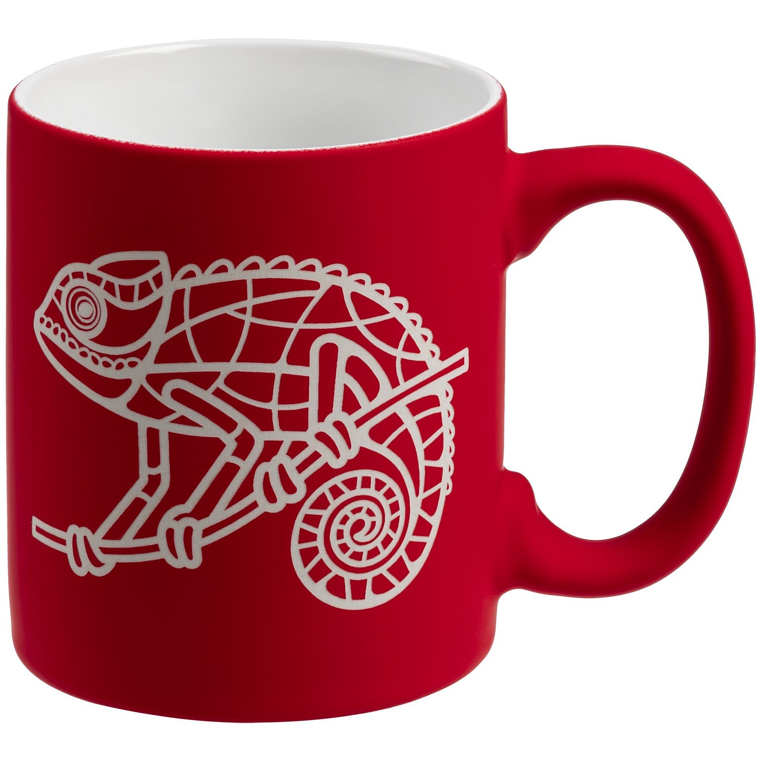 Кружка Promo Soft с покрытием софт-тач, ярко-красная с логотипом