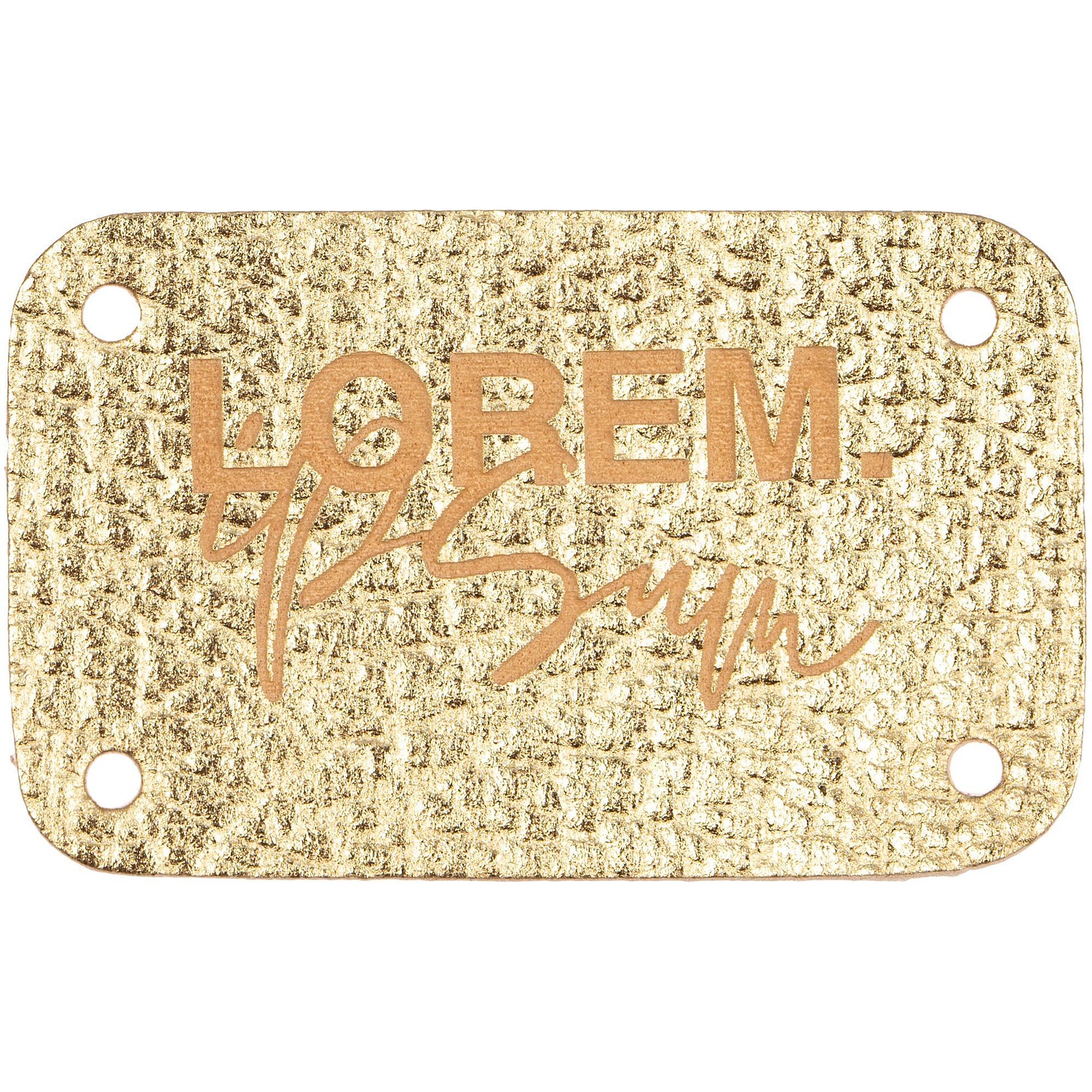 Лейбл Corolla Metal, S, золотой с логотипом