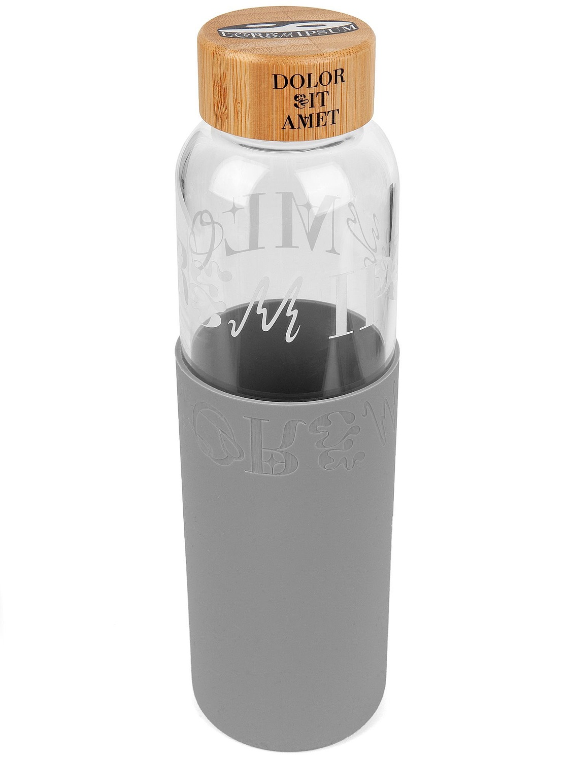 Бутылка для воды Onflow, серая с логотипом