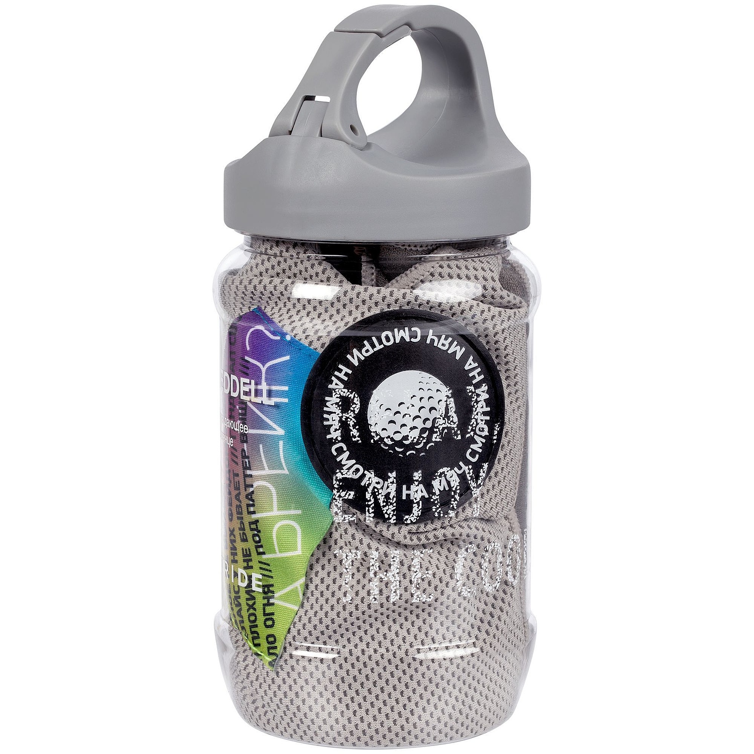 Охлаждающее полотенце Weddell ver.2, серое с логотипом