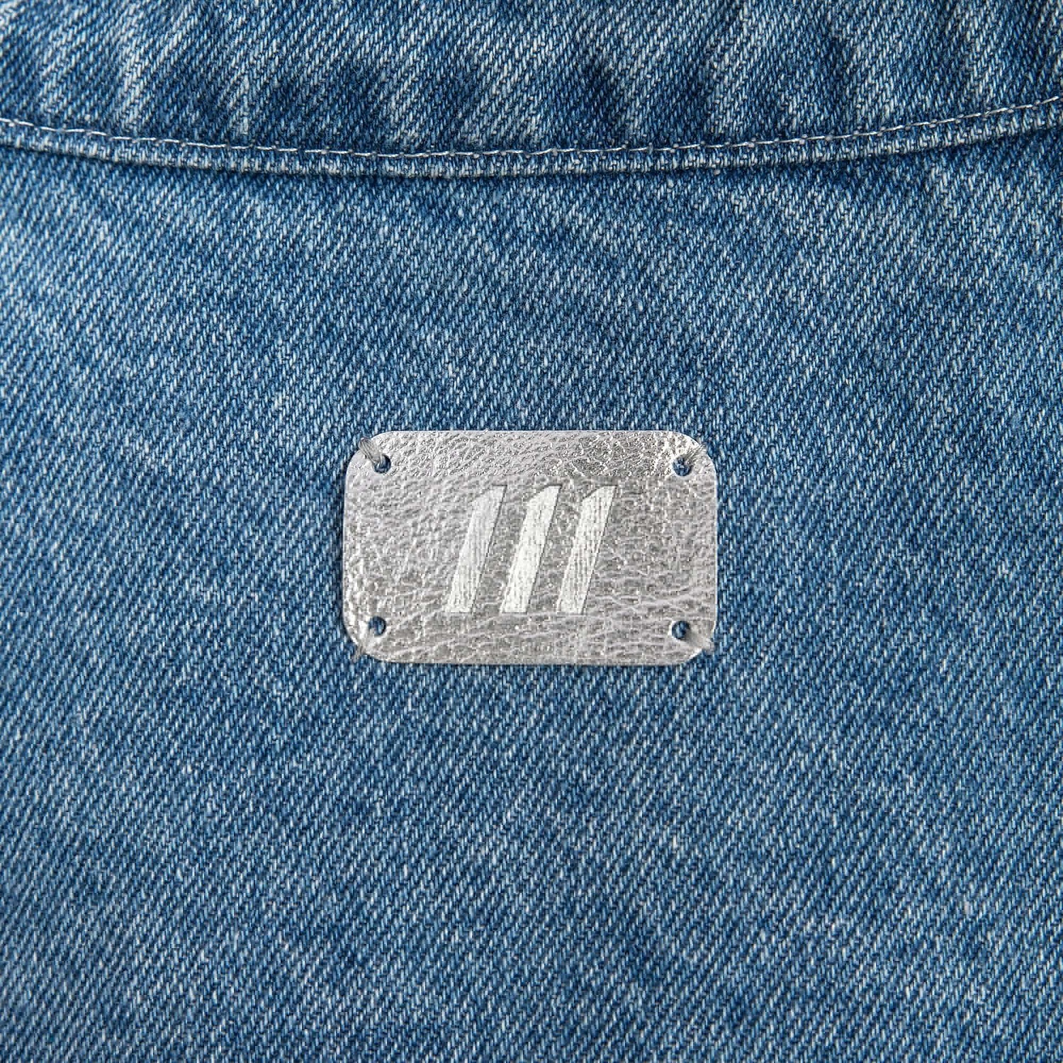 Куртка джинсовая O2, голубая с логотипом