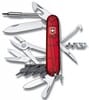 Офицерский нож CyberTool L, прозрачный красный с логотипом