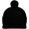 Вязаная шапка с козырьком Peaky, черная с логотипом