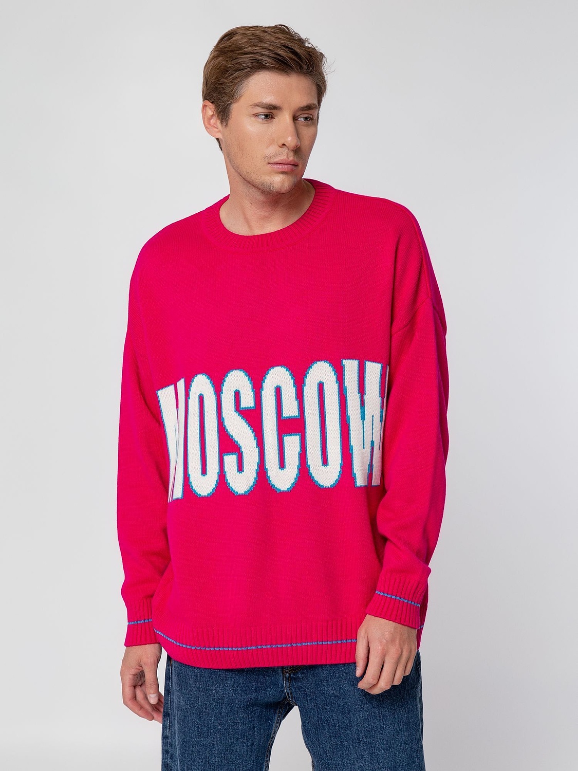 Свитер оверсайз на заказ Tricksy Net, акрил с логотипом