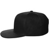 Бейсболка Snapback с прямым козырьком, черная с логотипом