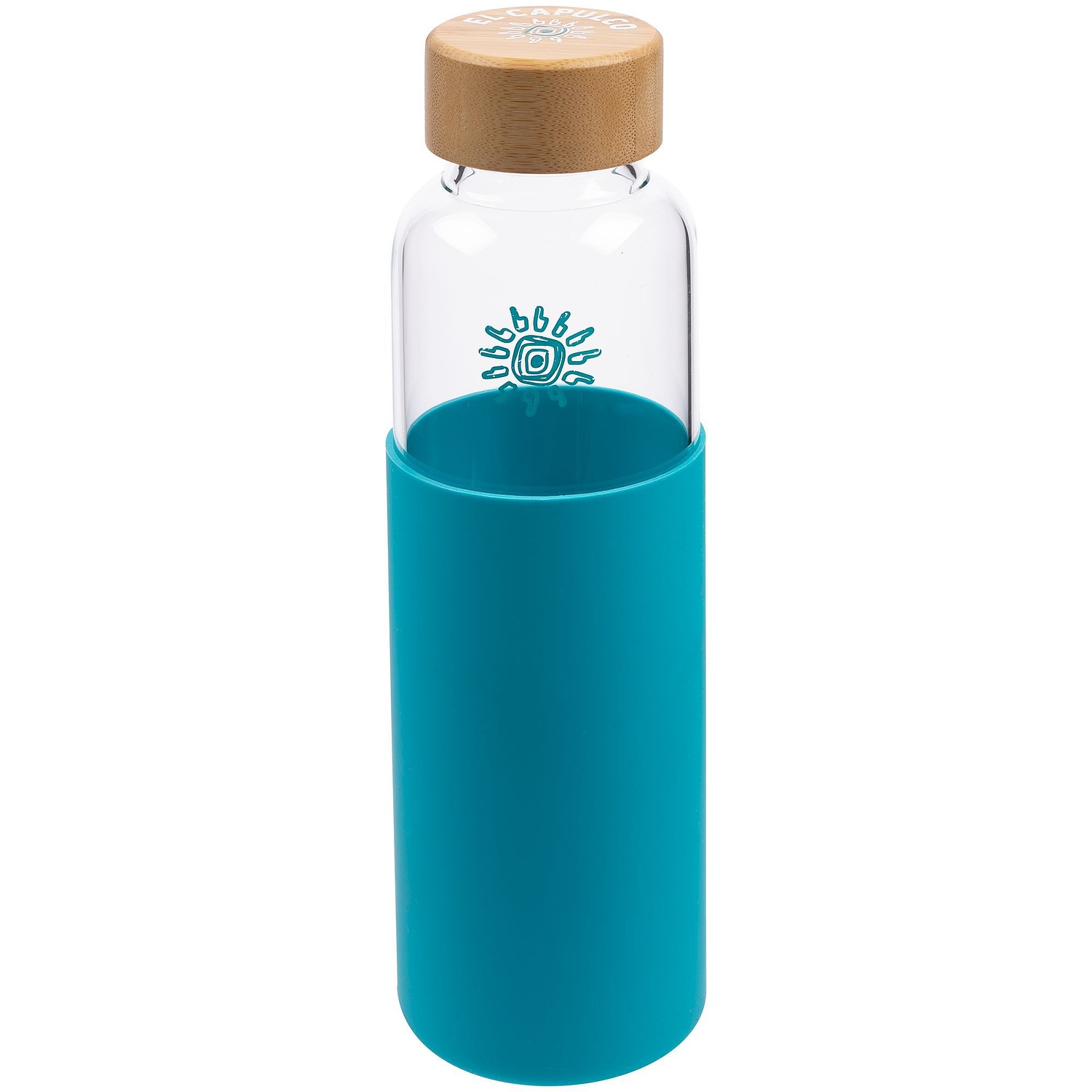 Бутылка для воды Dakar, прозрачная с белым с логотипом