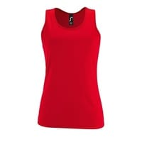 Майка женская Sporty TT Women, красная с логотипом