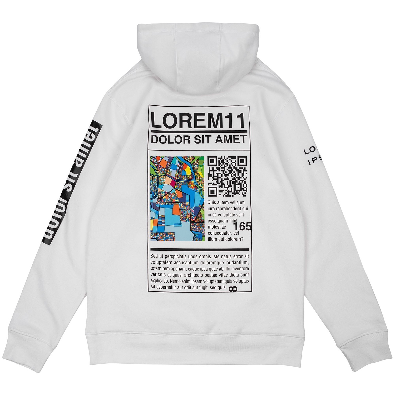 Толстовка с капюшоном унисекс King, белая с логотипом