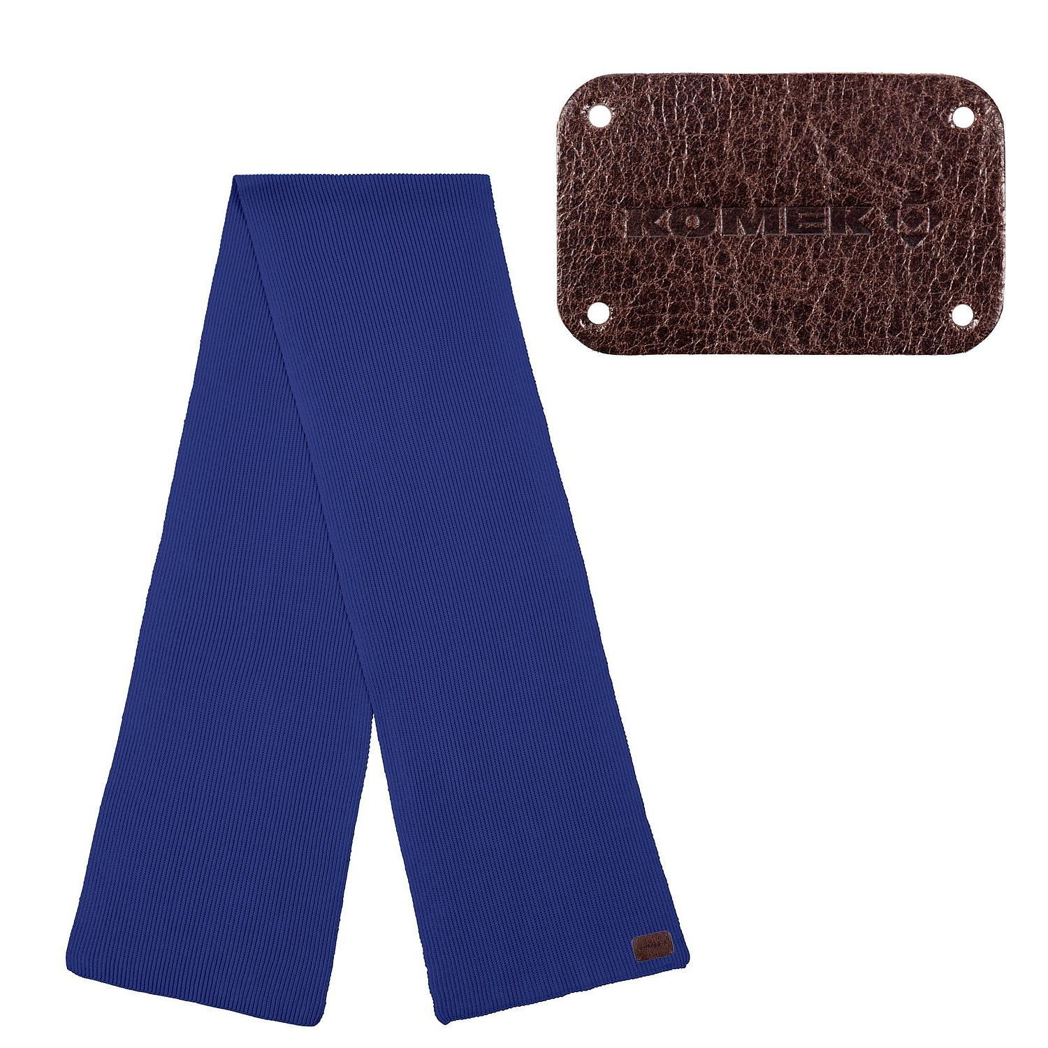 Лейбл кожаный Beta, S, коричневый с логотипом