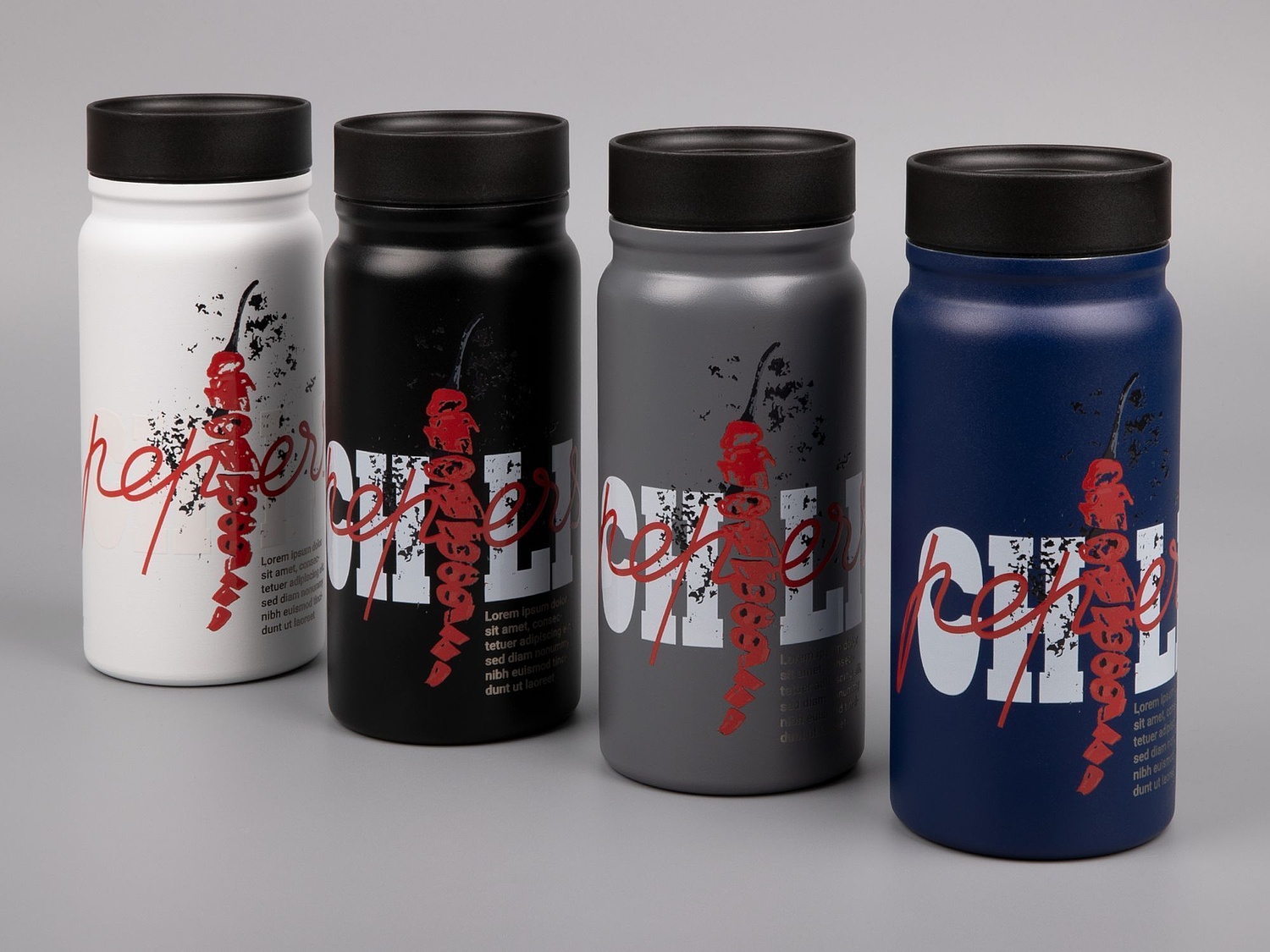 Термостакан Hardproof, черный с логотипом