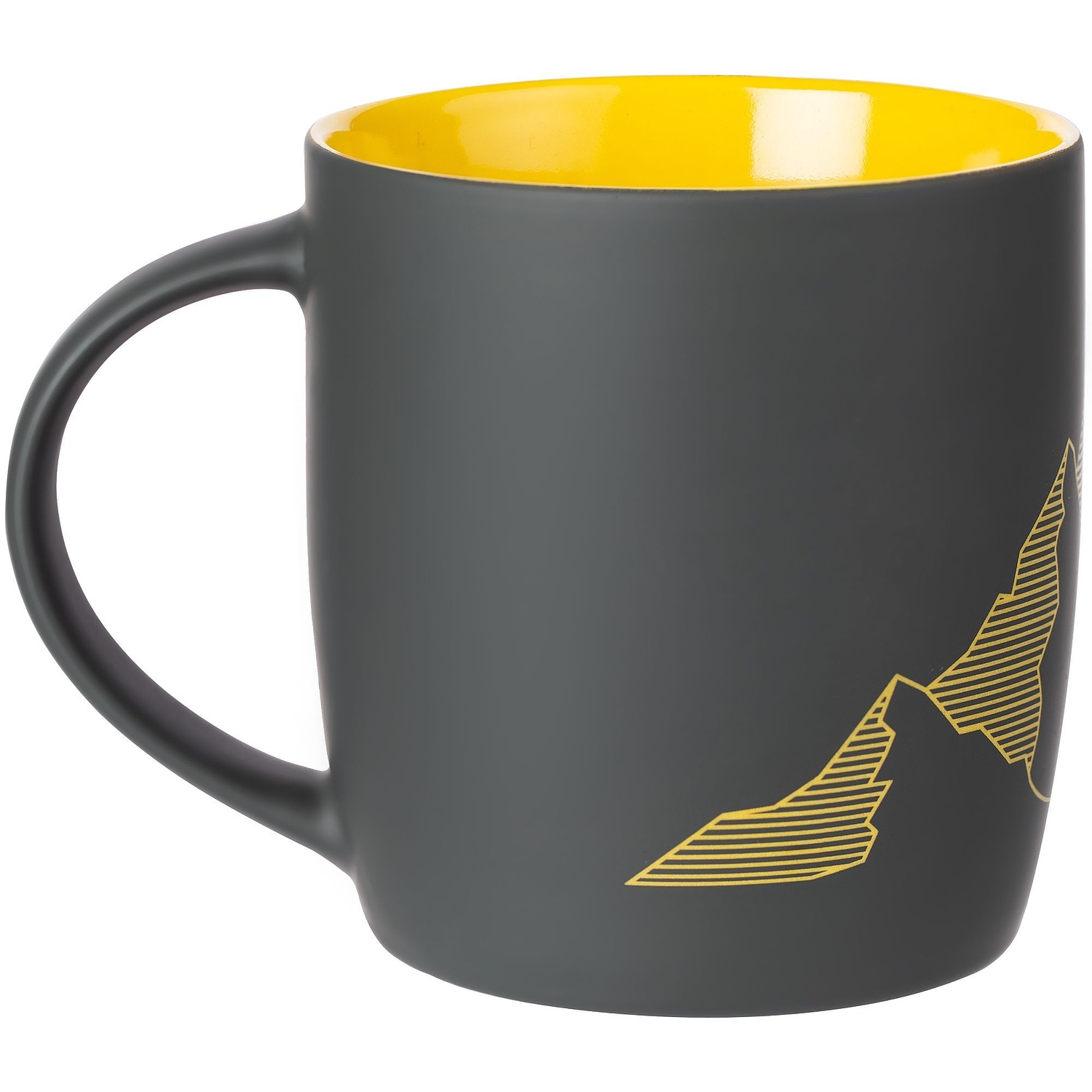 Кружка Surprise Touch с покрытием софт-тач, желтая с логотипом